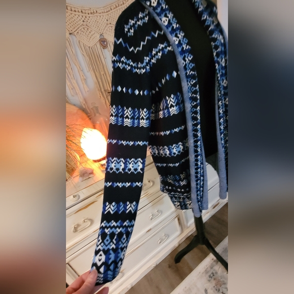 ★★ 3 for $20 item. BCBG MAXAZRIA OPEN LONG CARDIGAN BLUE. #047 - Picture 3 of 6